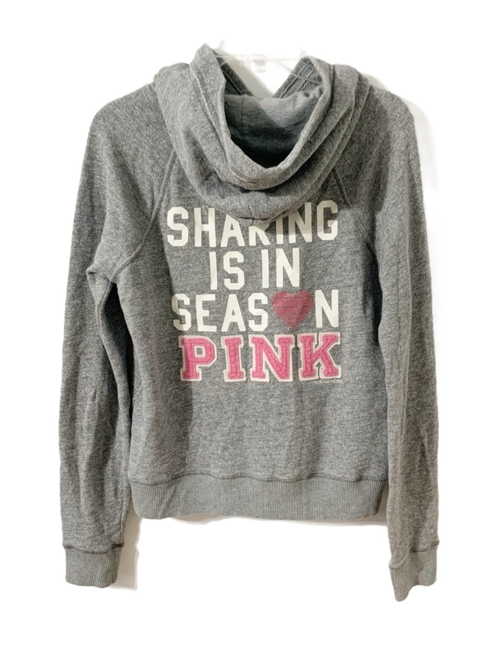 PINK Victoria’s Secret 1986 Long Sleeve Hooded Pullover Sweatshirt Size Small